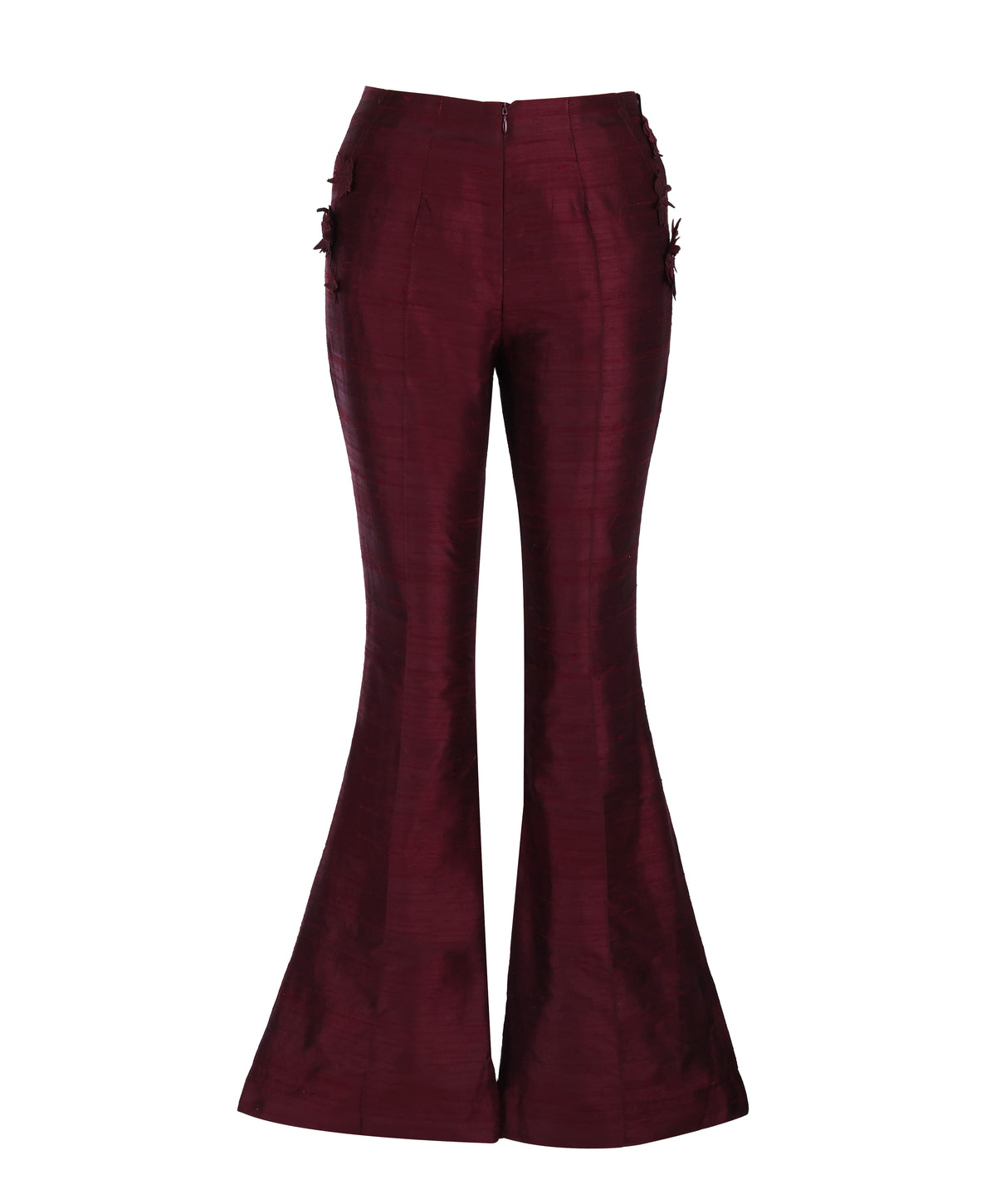 TARA FLARED PANTS - BURGUNDY WINE