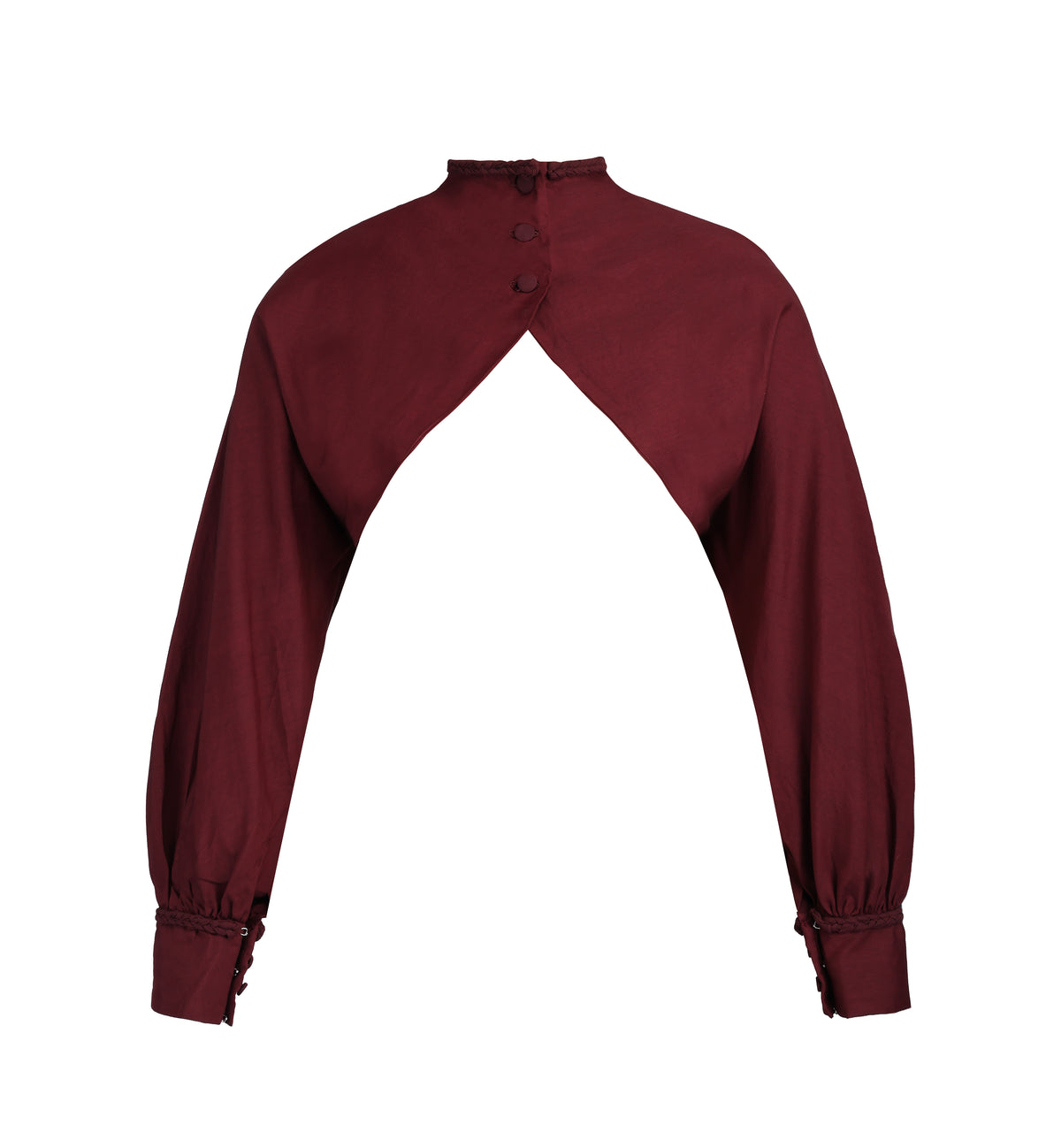 VEIL CAPE BOLERO - BURGUNDY WINE