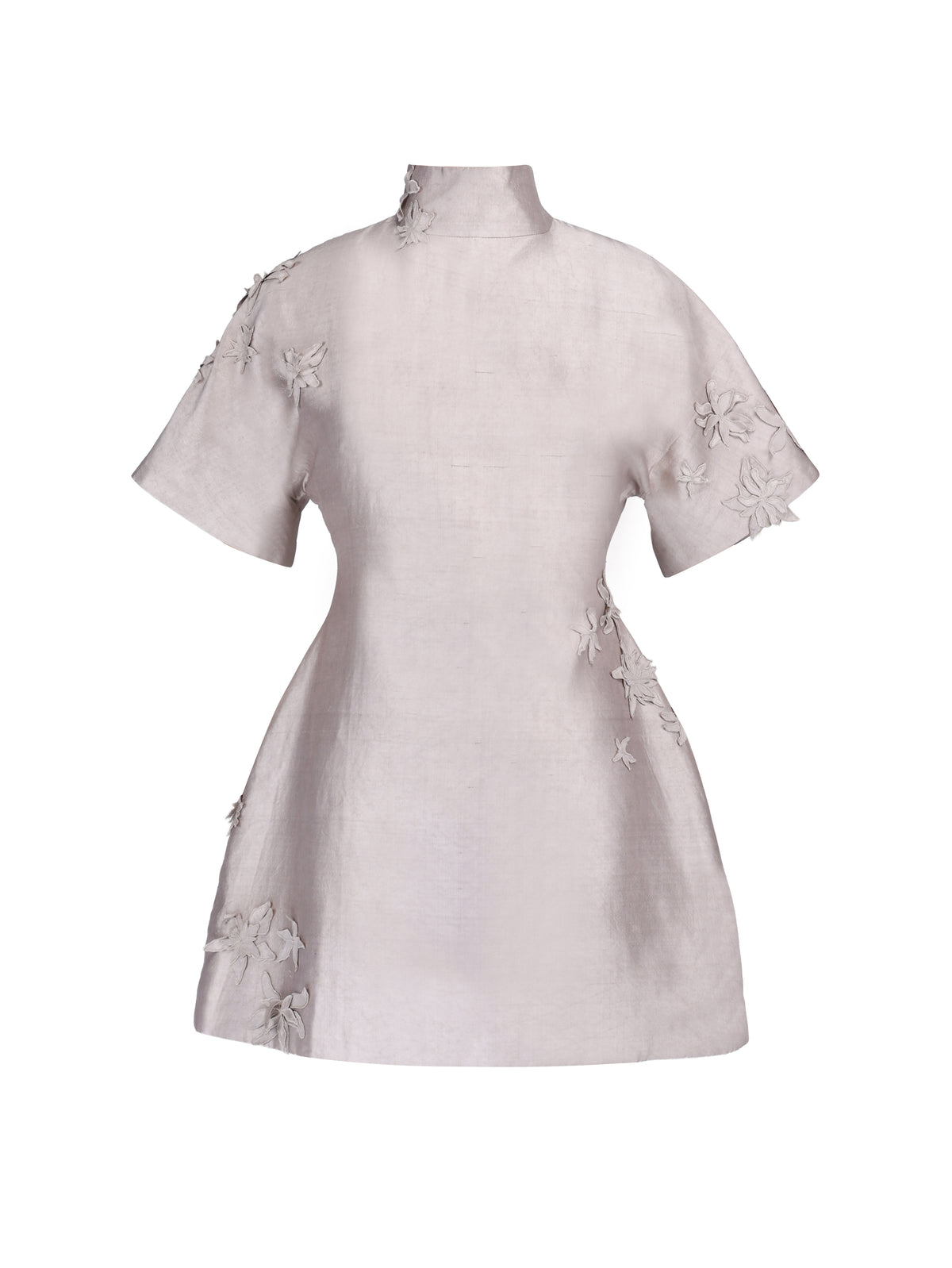 TARA MINI DRESS - WARM TAUPE