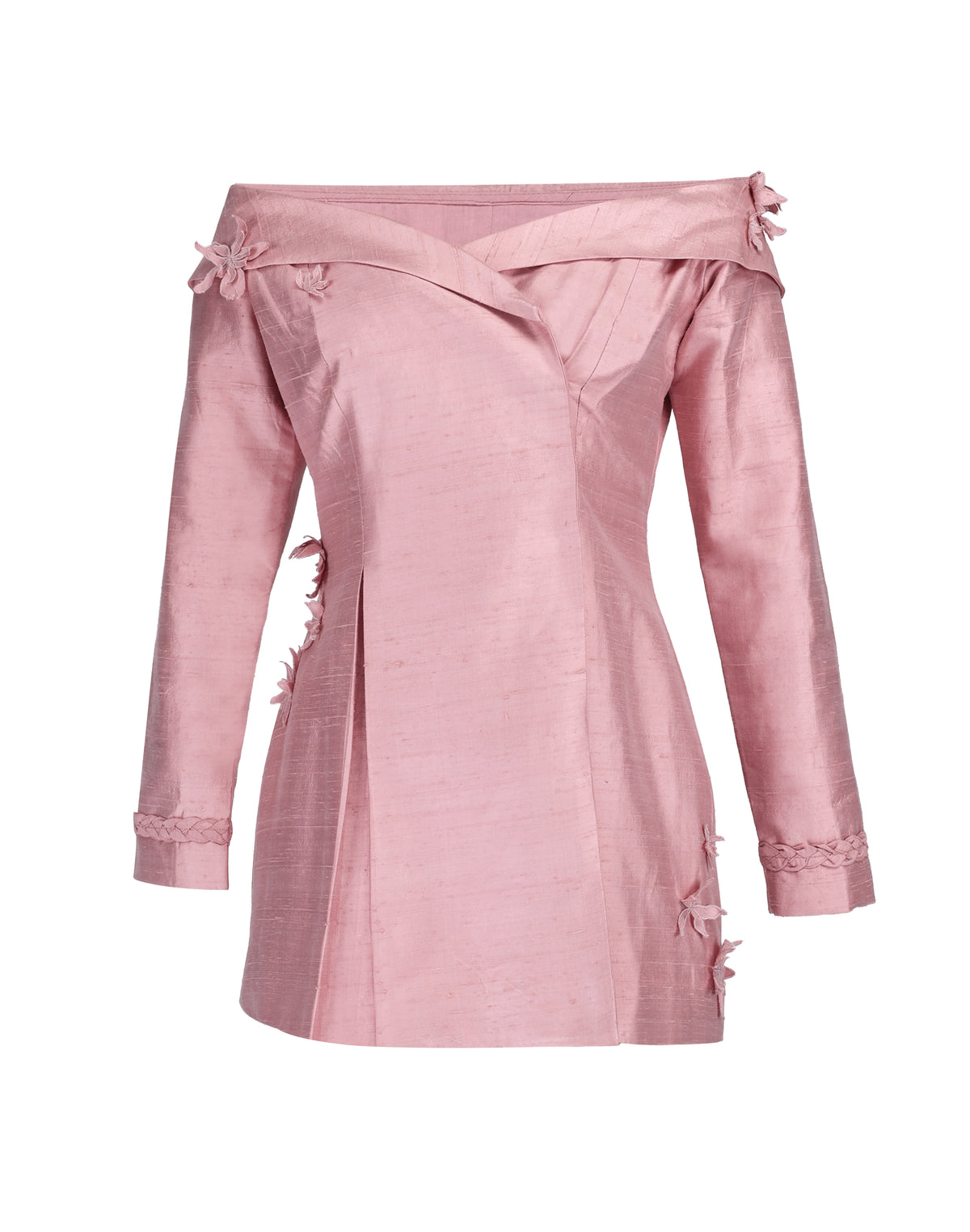 TARA OFF-SHOULDER JACKET - ROSE DUST