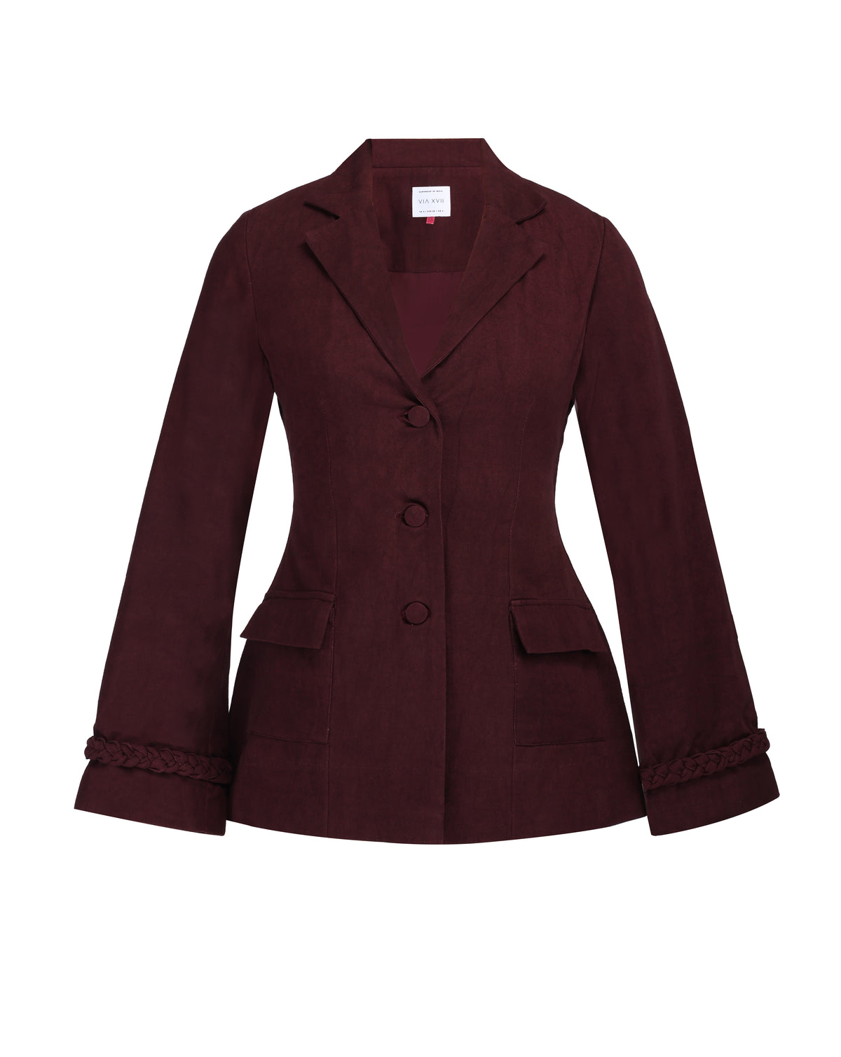 COLUMN BLAZER - BURGUNDY WINE