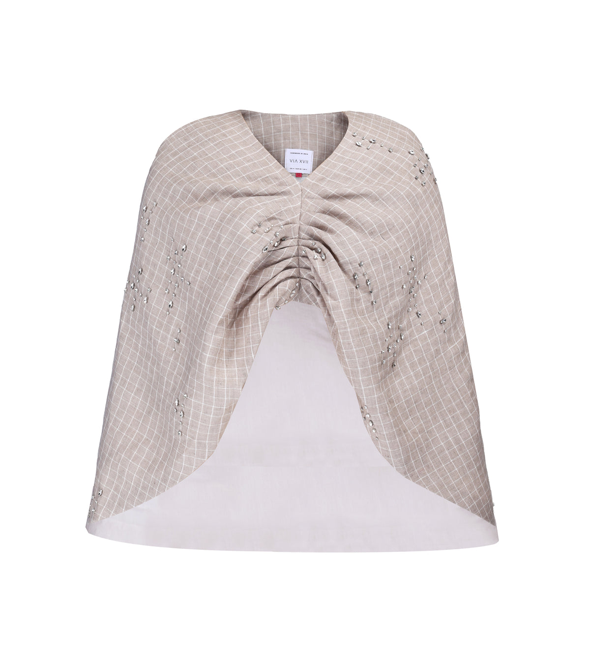 JAPA DRAPED CAPE - WARM TAUPE