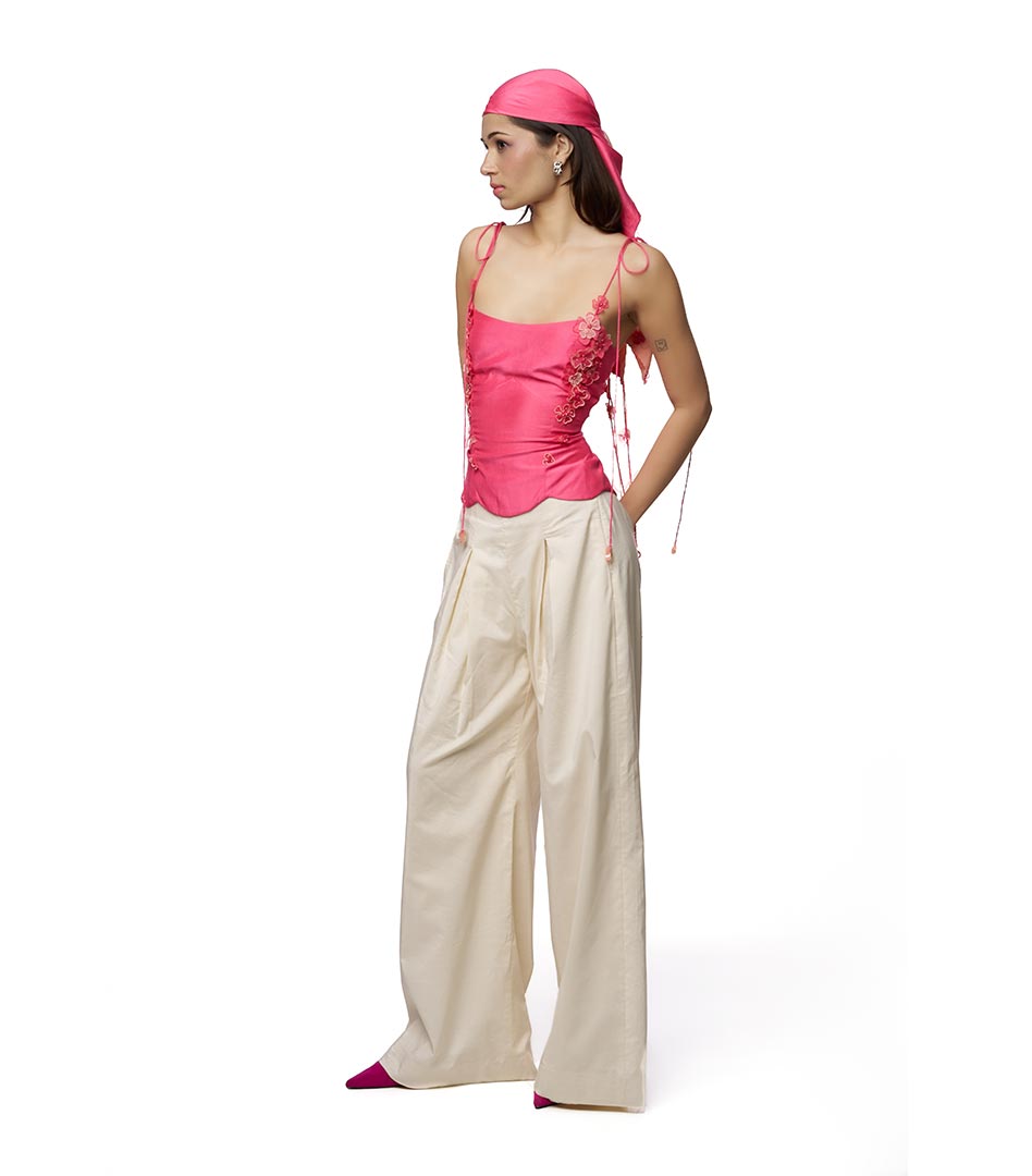 Ivory high waist pants