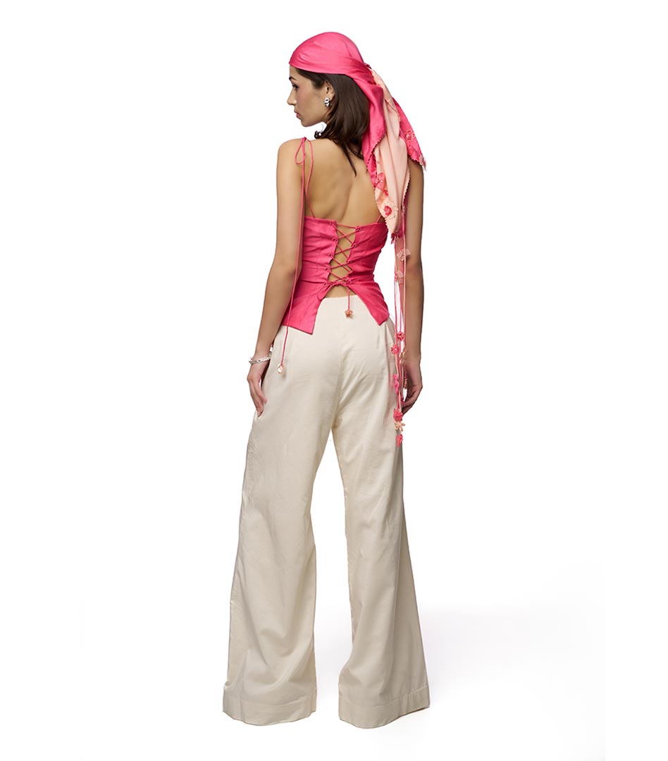 Ivory high waist pants