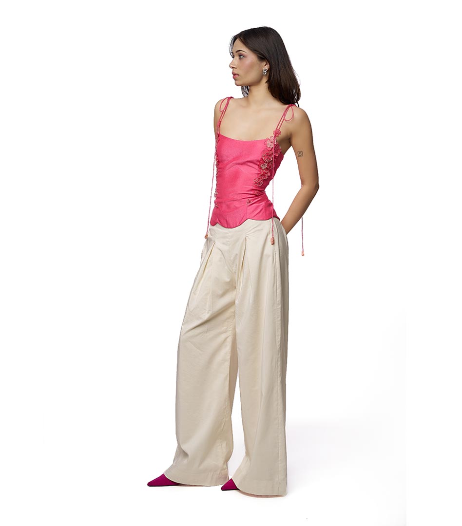 Ivory high waist pants