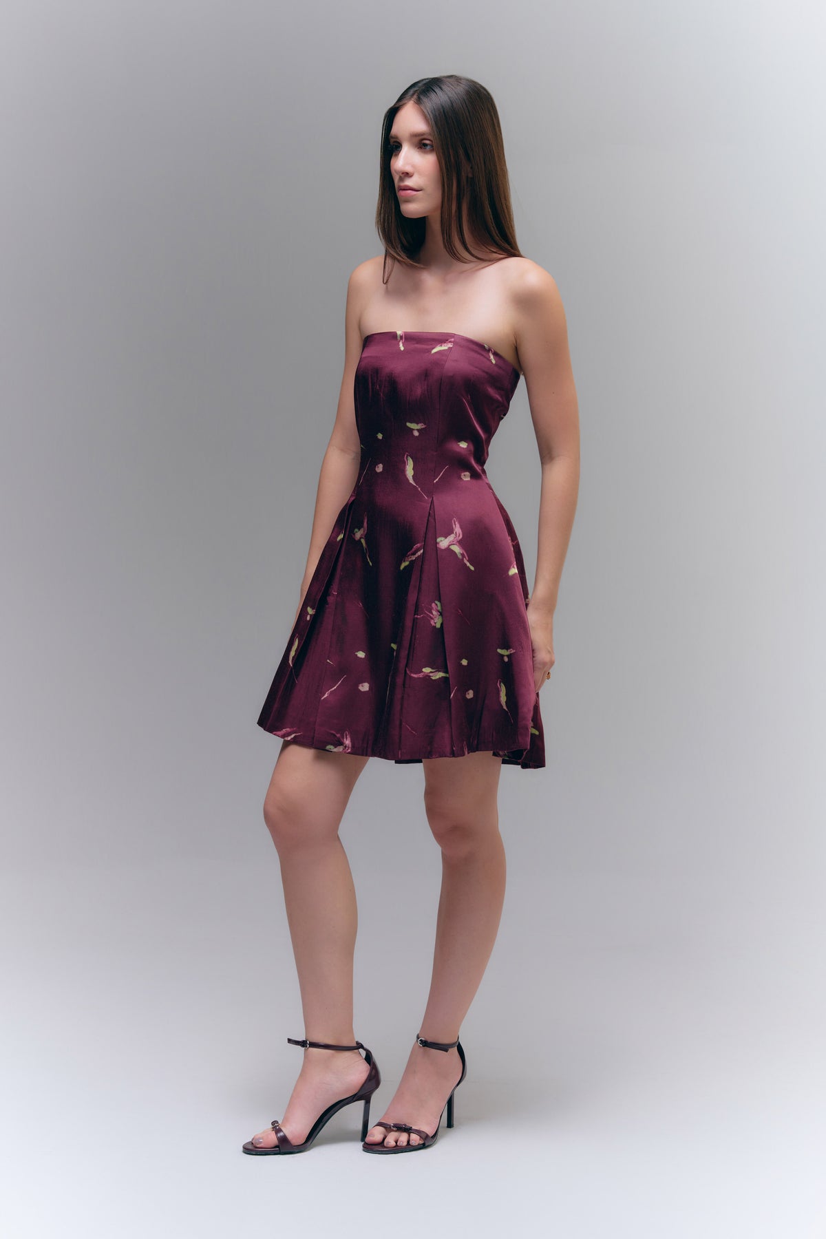 OMBRA DRESS - BURGUNDY WINE