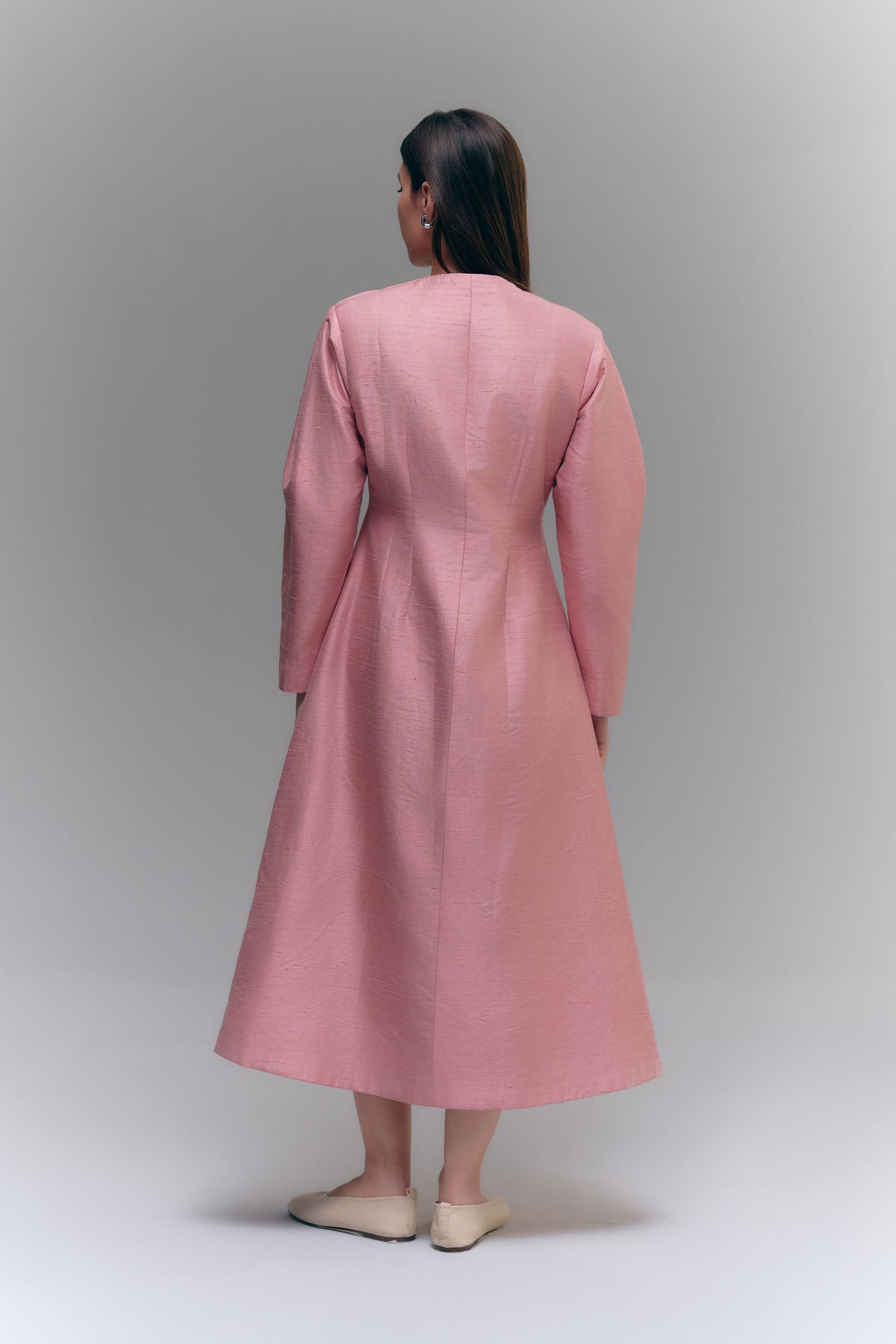 COLUMN COAT - ROSE DUST