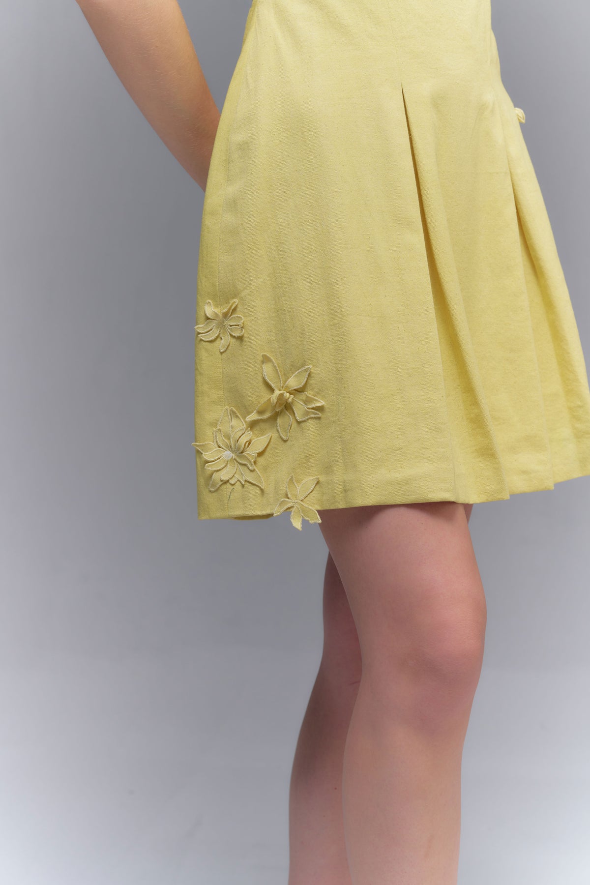 COLUMN MINI DRESS - BUTTERCREAM