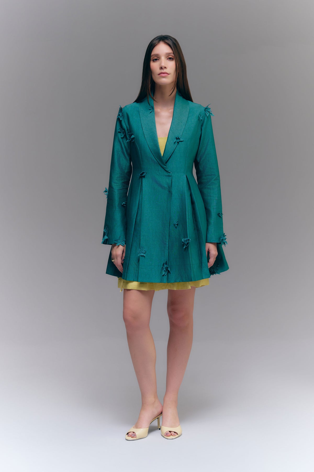 TARA BLAZER DRESS - DEEP TEAL