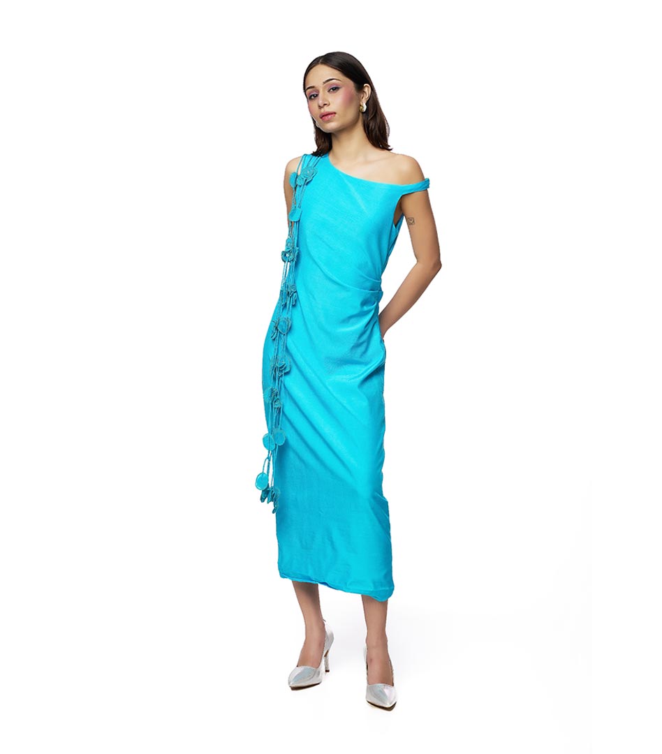 Cascata dress- Blue