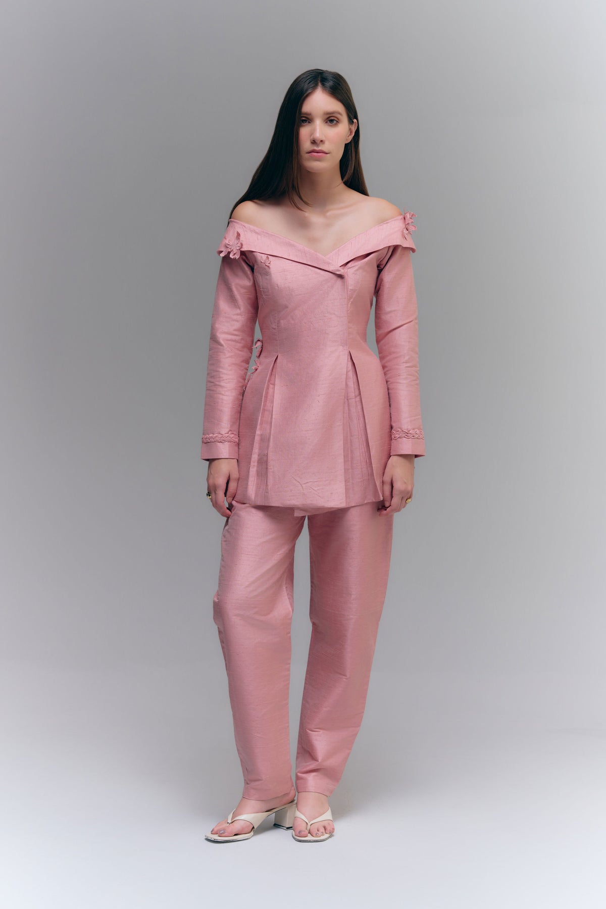 BRAID MOM PANTS - ROSE DUST