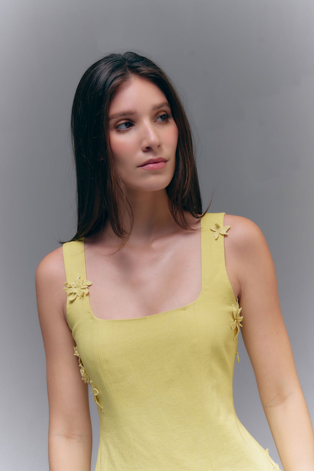 COLUMN MINI DRESS - BUTTERCREAM