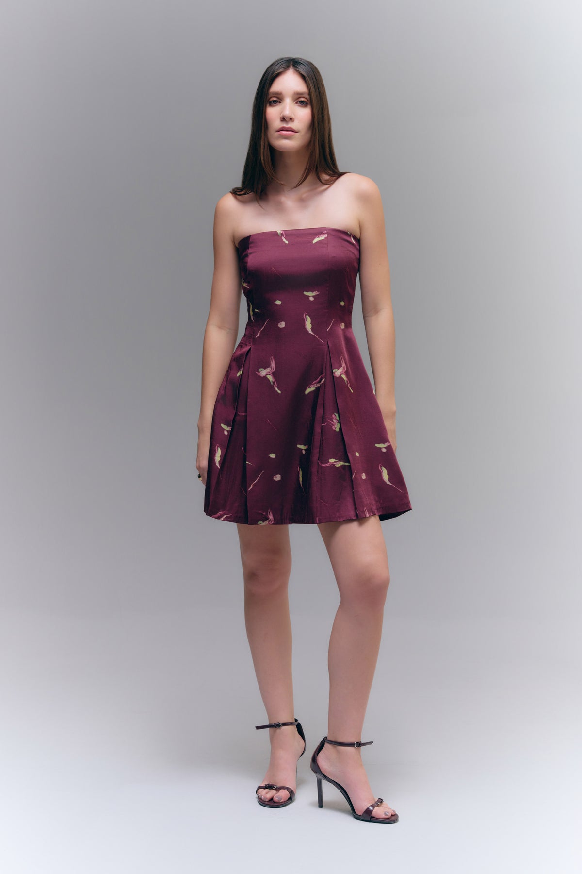 OMBRA DRESS - BURGUNDY WINE