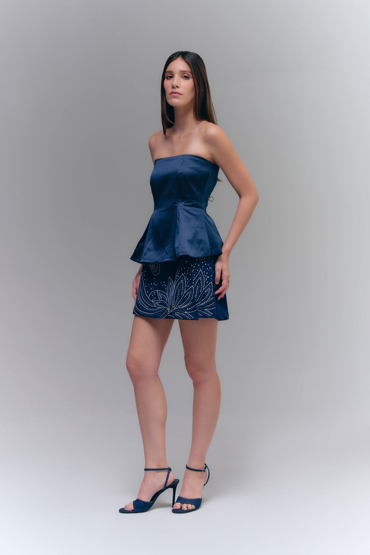 MITHILA SKIRT - WASHED DENIM