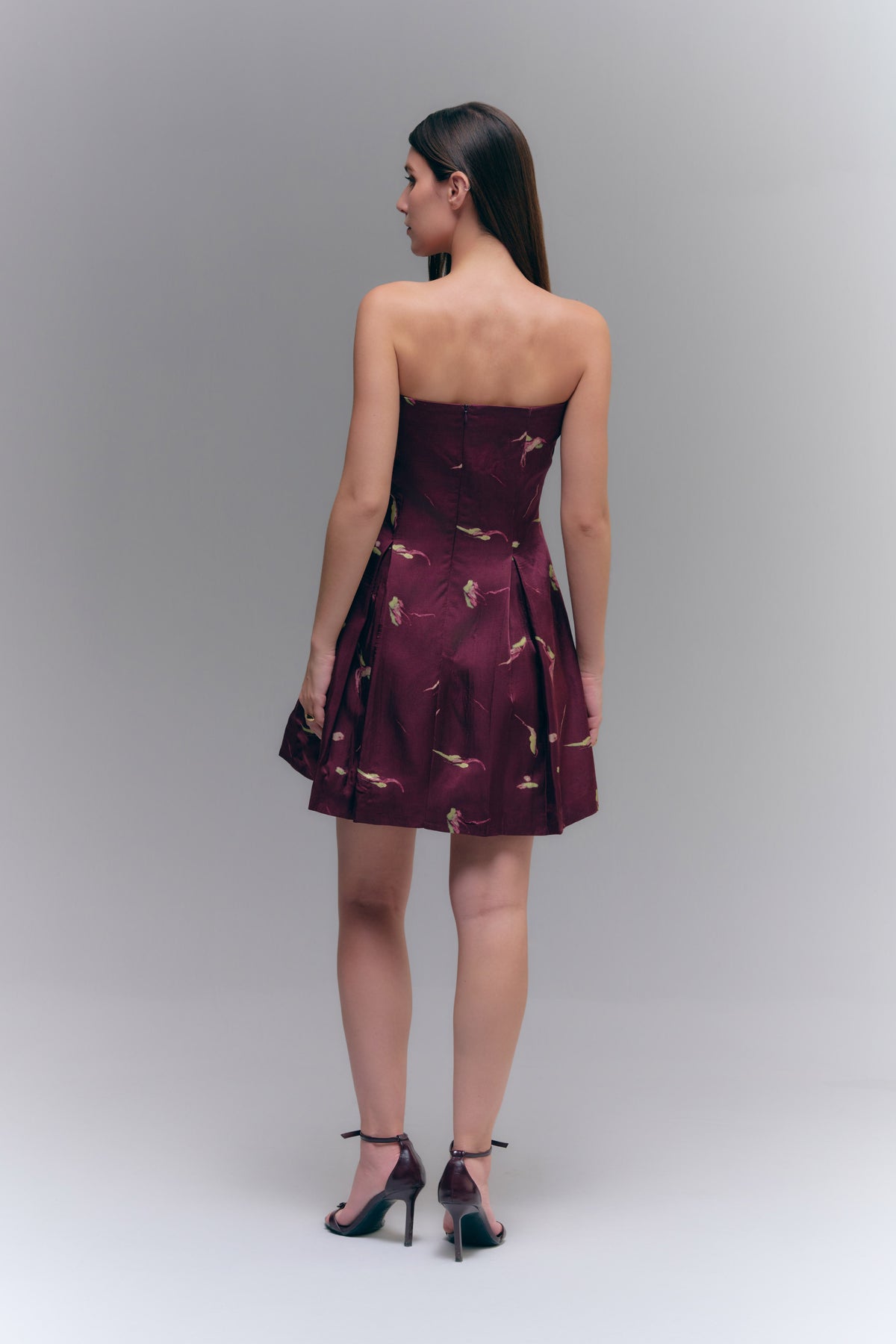 OMBRA DRESS - BURGUNDY WINE