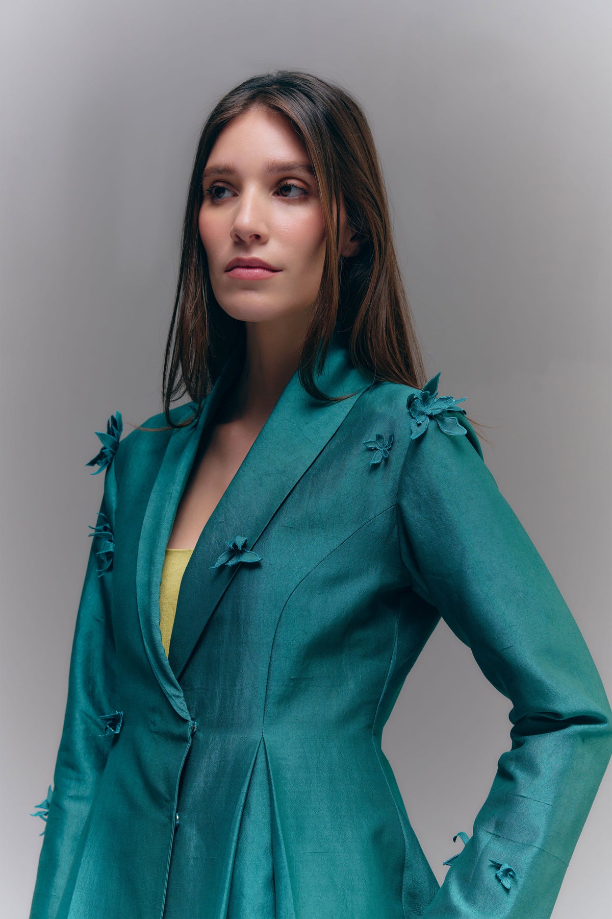TARA BLAZER DRESS - DEEP TEAL