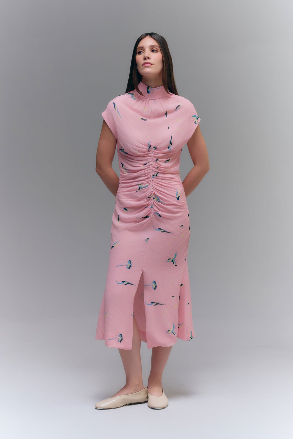 OMBRA MIDI DRESS - ROSE DUST