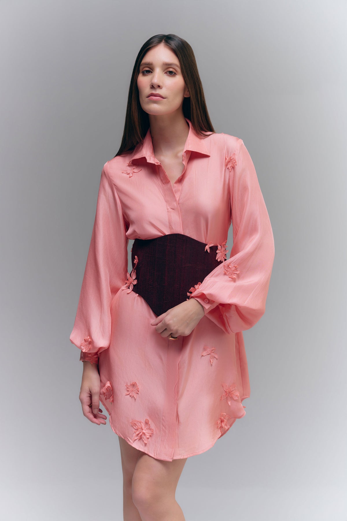 TARA SHIRT DRESS - ROSE DUST