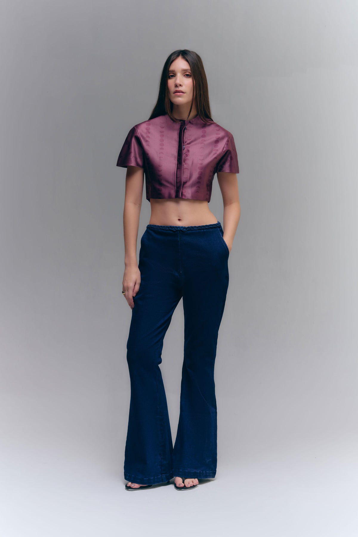FASI CROP TOP - BURGUNDY WINE