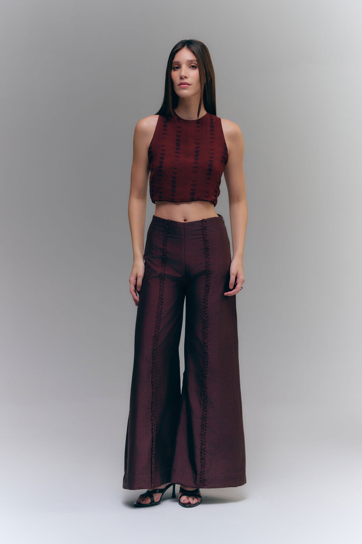 BRAID SEAM PANTS - CHOCOLATE BROWN