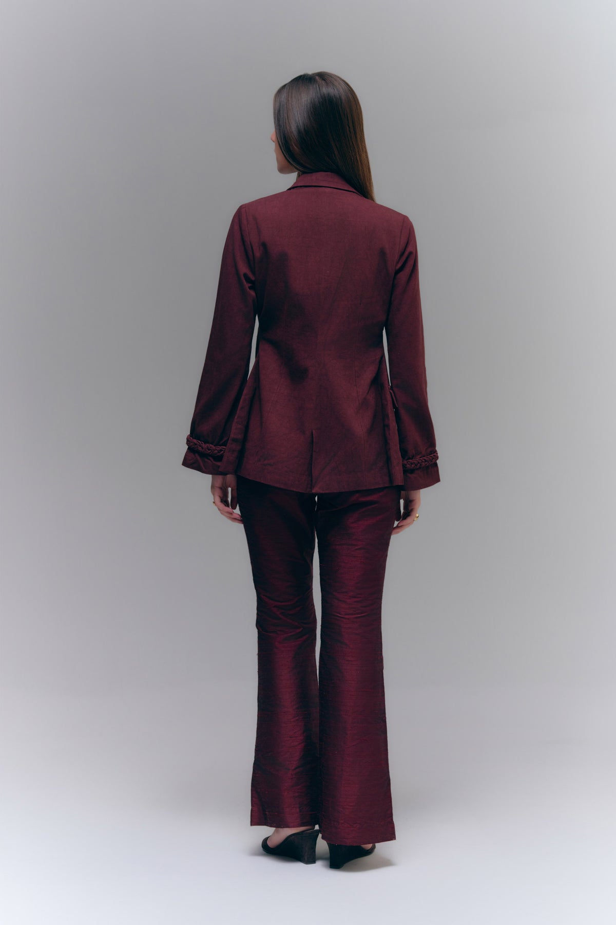 COLUMN BLAZER - BURGUNDY WINE