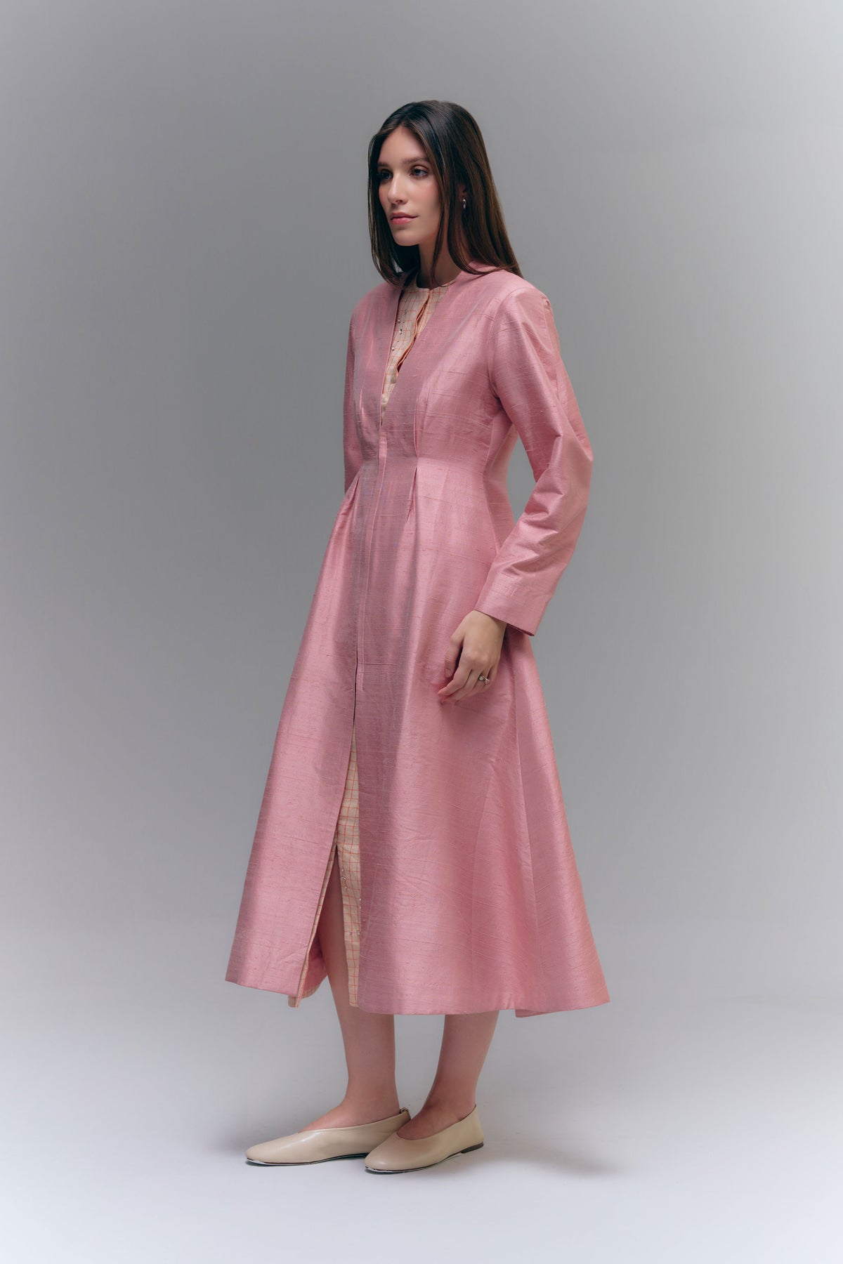 COLUMN COAT - ROSE DUST