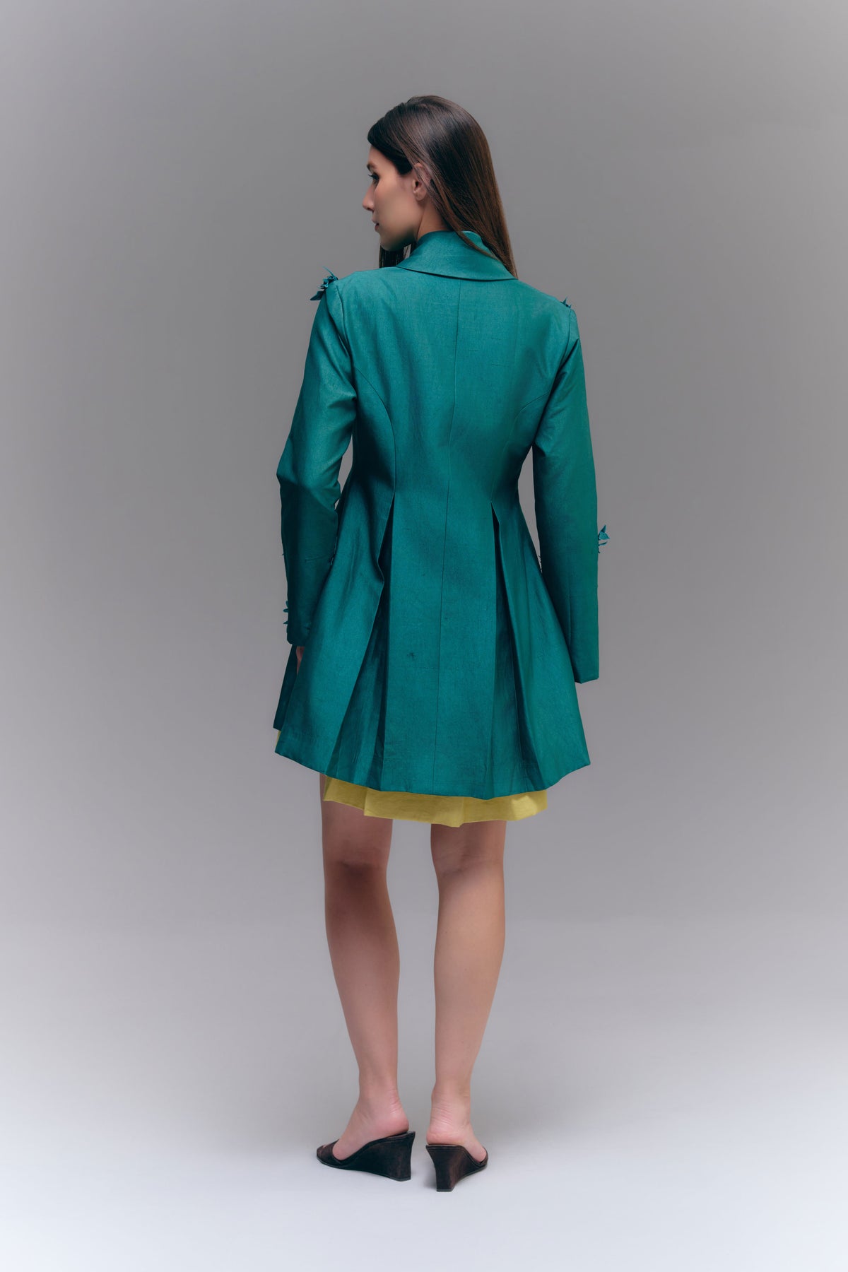 TARA BLAZER DRESS - DEEP TEAL