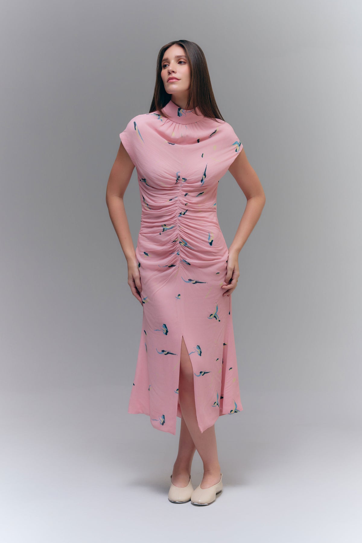 OMBRA MIDI DRESS - ROSE DUST