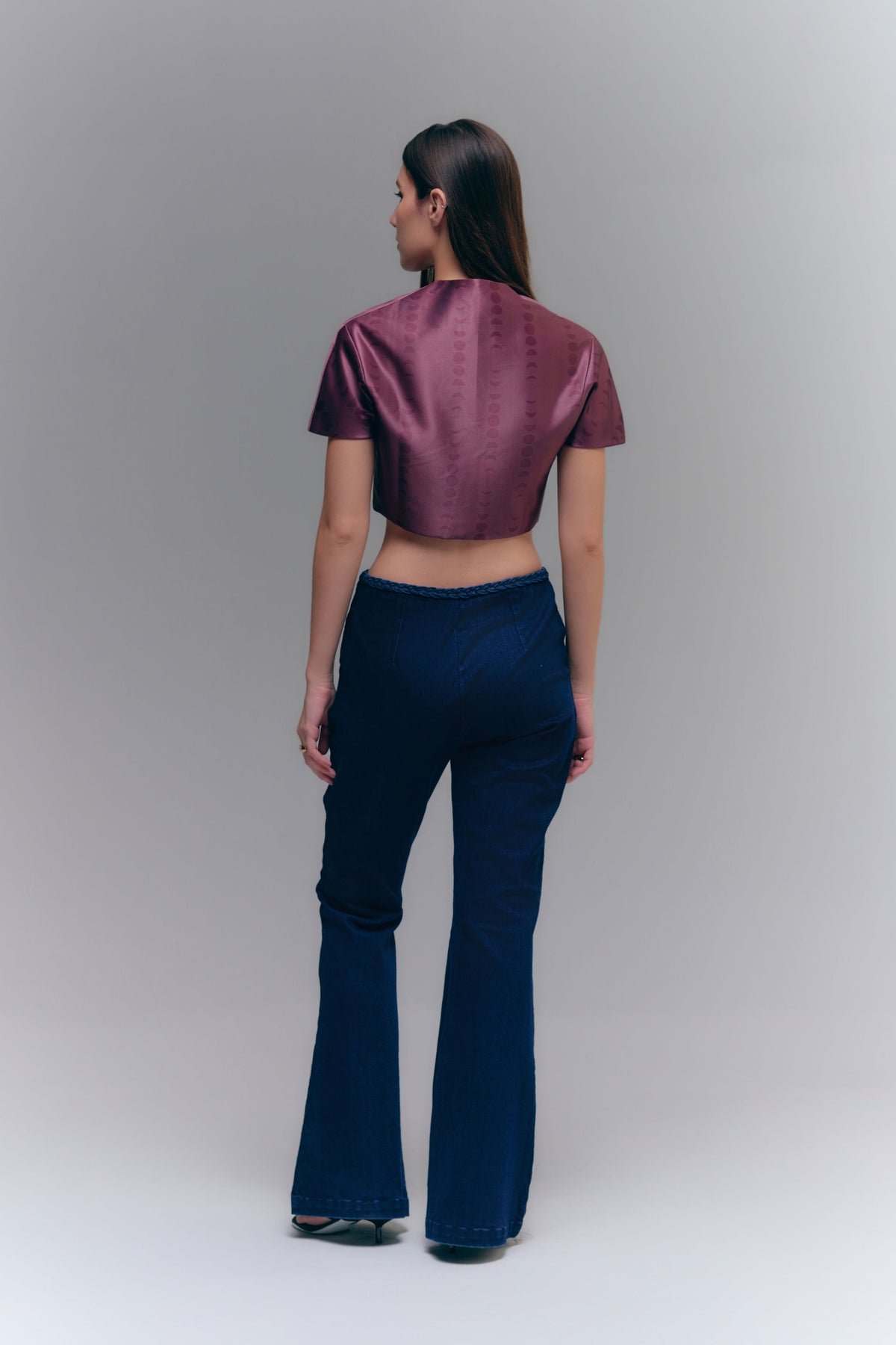 FASI CROP TOP - BURGUNDY WINE